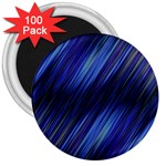 Indigo and Black Stripes 3  Magnets (100 pack) Front