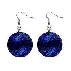 Indigo and Black Stripes Mini Button Earrings