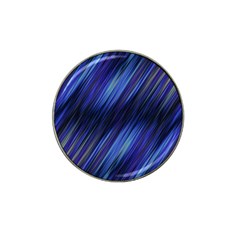 Indigo And Black Stripes Hat Clip Ball Marker (4 Pack) by SpinnyChairDesigns