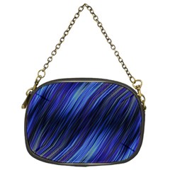 Indigo and Black Stripes Chain Purse (One Side)