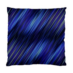 Indigo and Black Stripes Standard Cushion Case (One Side)