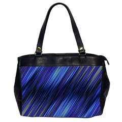 Indigo and Black Stripes Oversize Office Handbag (2 Sides)