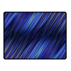 Indigo and Black Stripes Fleece Blanket (Small)