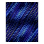 Indigo and Black Stripes Shower Curtain 60  x 72  (Medium)  60 x72  Curtain