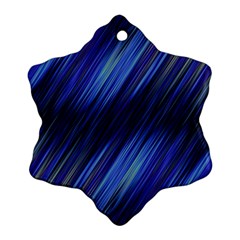 Indigo and Black Stripes Ornament (Snowflake)