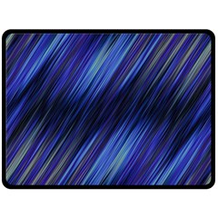 Indigo and Black Stripes Double Sided Fleece Blanket (Large) 