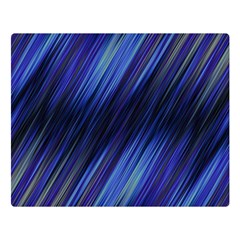 Indigo and Black Stripes Double Sided Flano Blanket (Large) 