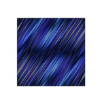 Indigo and Black Stripes Satin Bandana Scarf Front