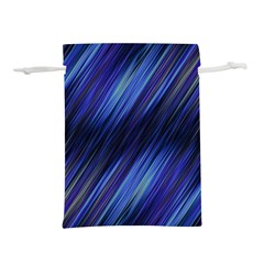 Indigo and Black Stripes Lightweight Drawstring Pouch (S)