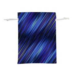 Indigo and Black Stripes Lightweight Drawstring Pouch (L)