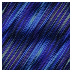 Indigo and Black Stripes Long Sheer Chiffon Scarf 