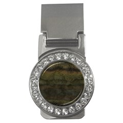 Army Green Grunge Texture Money Clips (cz)  by SpinnyChairDesigns