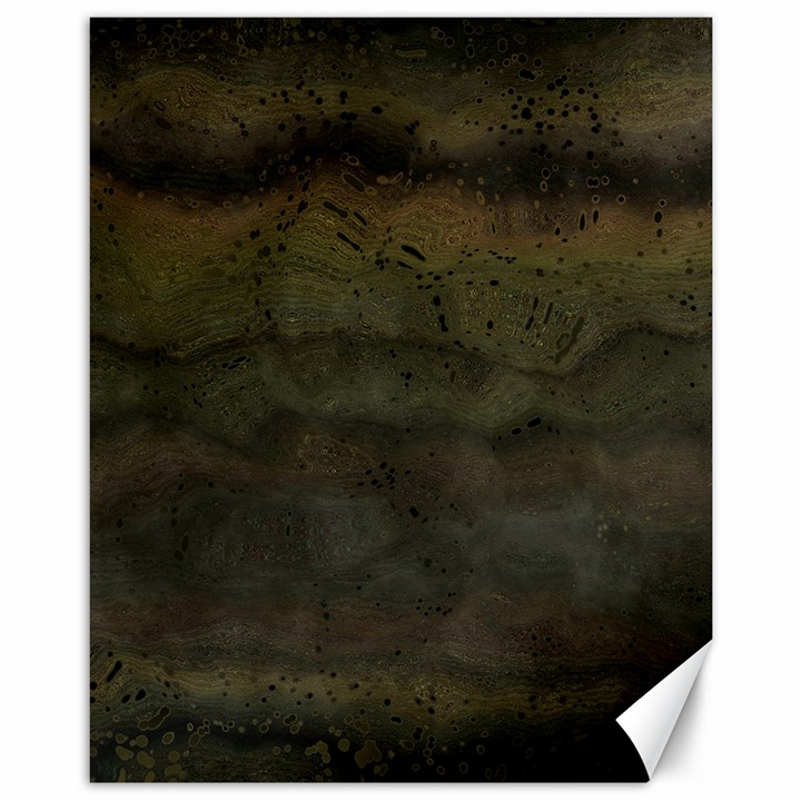 Army Green Grunge Texture Canvas 11  x 14 