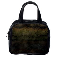 Army Green Grunge Texture Classic Handbag (one Side) by SpinnyChairDesigns