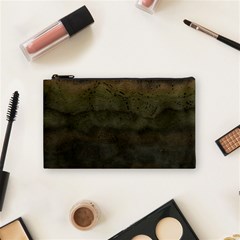 Army Green Grunge Texture Cosmetic Bag (small) by SpinnyChairDesigns