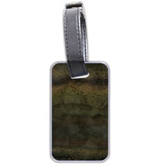 Army Green Grunge Texture Luggage Tag (two Sides) by SpinnyChairDesigns