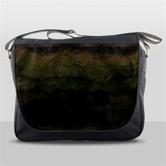 Army Green Grunge Texture Messenger Bag by SpinnyChairDesigns