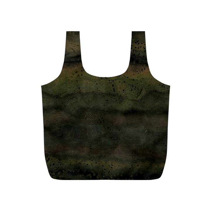 Army Green Grunge Texture Full Print Recycle Bag (S)