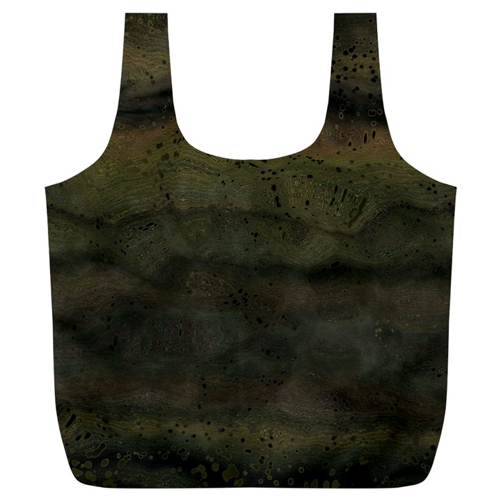 Army Green Grunge Texture Full Print Recycle Bag (XL)