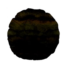 Army Green Grunge Texture Standard 15  Premium Flano Round Cushions