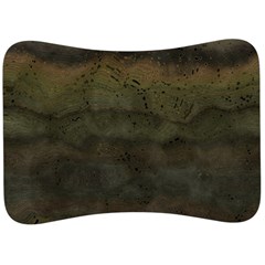 Army Green Grunge Texture Velour Seat Head Rest Cushion by SpinnyChairDesigns