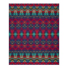 Boho Red Teal Pattern Shower Curtain 60  X 72  (medium)  by SpinnyChairDesigns