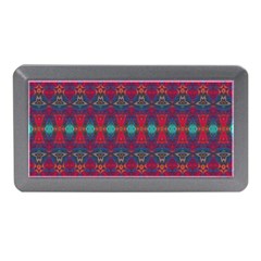 Boho Red Teal Pattern Memory Card Reader (mini)