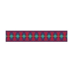 Boho Red Teal Pattern Flano Scarf (mini) by SpinnyChairDesigns