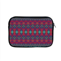 Boho Red Teal Pattern Apple Macbook Pro 15  Zipper Case by SpinnyChairDesigns