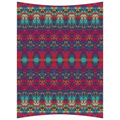 Boho Red Teal Pattern Back Support Cushion by SpinnyChairDesigns