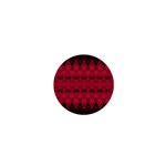 Boho Red Black Pattern 1  Mini Buttons Front