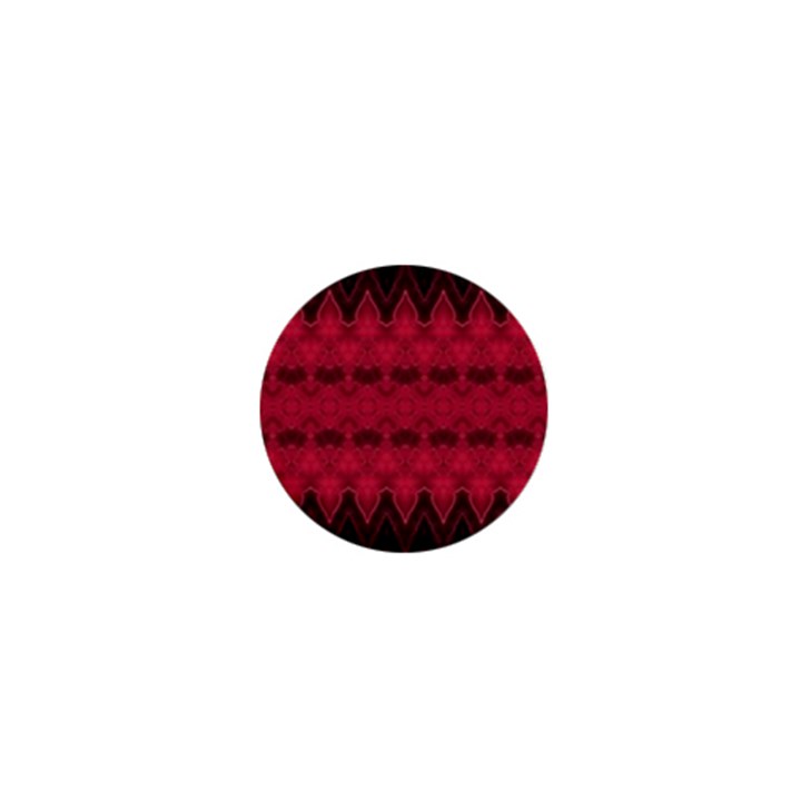 Boho Red Black Pattern 1  Mini Buttons