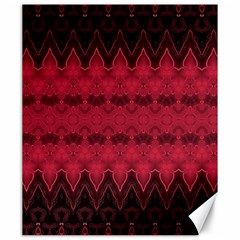 Boho Red Black Pattern Canvas 20  X 24  by SpinnyChairDesigns