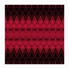 Boho Red Black Pattern Medium Glasses Cloth by SpinnyChairDesigns