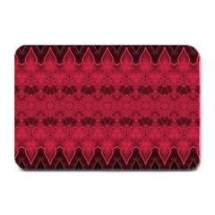 Boho Red Black Pattern Plate Mats by SpinnyChairDesigns