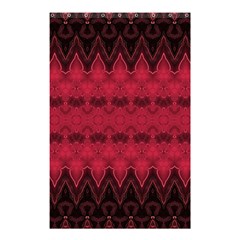 Boho Red Black Pattern Shower Curtain 48  X 72  (small)  by SpinnyChairDesigns