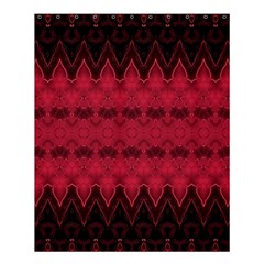 Boho Red Black Pattern Shower Curtain 60  X 72  (medium)  by SpinnyChairDesigns