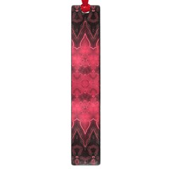 Boho Red Black Pattern Large Book Marks by SpinnyChairDesigns