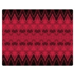 Boho Red Black Pattern Double Sided Flano Blanket (medium)  by SpinnyChairDesigns