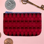 Boho Red Black Pattern Large Coin Purse Front