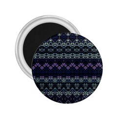 Boho Navy Teal Violet Stripes 2 25  Magnets by SpinnyChairDesigns