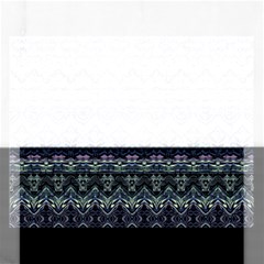 Boho Navy Teal Violet Stripes Rectangular Jigsaw Puzzl by SpinnyChairDesigns