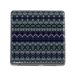 Boho Navy Teal Violet Stripes Memory Card Reader (square 5 Slot) by SpinnyChairDesigns