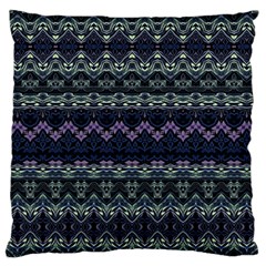 Boho Navy Teal Violet Stripes Standard Flano Cushion Case (one Side)