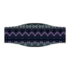 Boho Navy Teal Violet Stripes Stretchable Headband by SpinnyChairDesigns