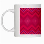 Boho Aztec Stripes Rose Pink White Mugs Left