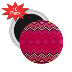 Boho Aztec Stripes Rose Pink 2 25  Magnets (10 Pack)  by SpinnyChairDesigns