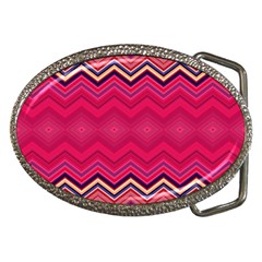 Boho Aztec Stripes Rose Pink Belt Buckles by SpinnyChairDesigns