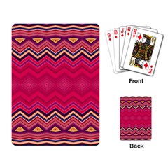 Boho Aztec Stripes Rose Pink Playing Cards Single Design (rectangle) by SpinnyChairDesigns