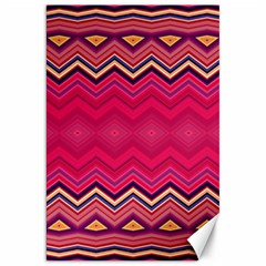 Boho Aztec Stripes Rose Pink Canvas 20  X 30  by SpinnyChairDesigns